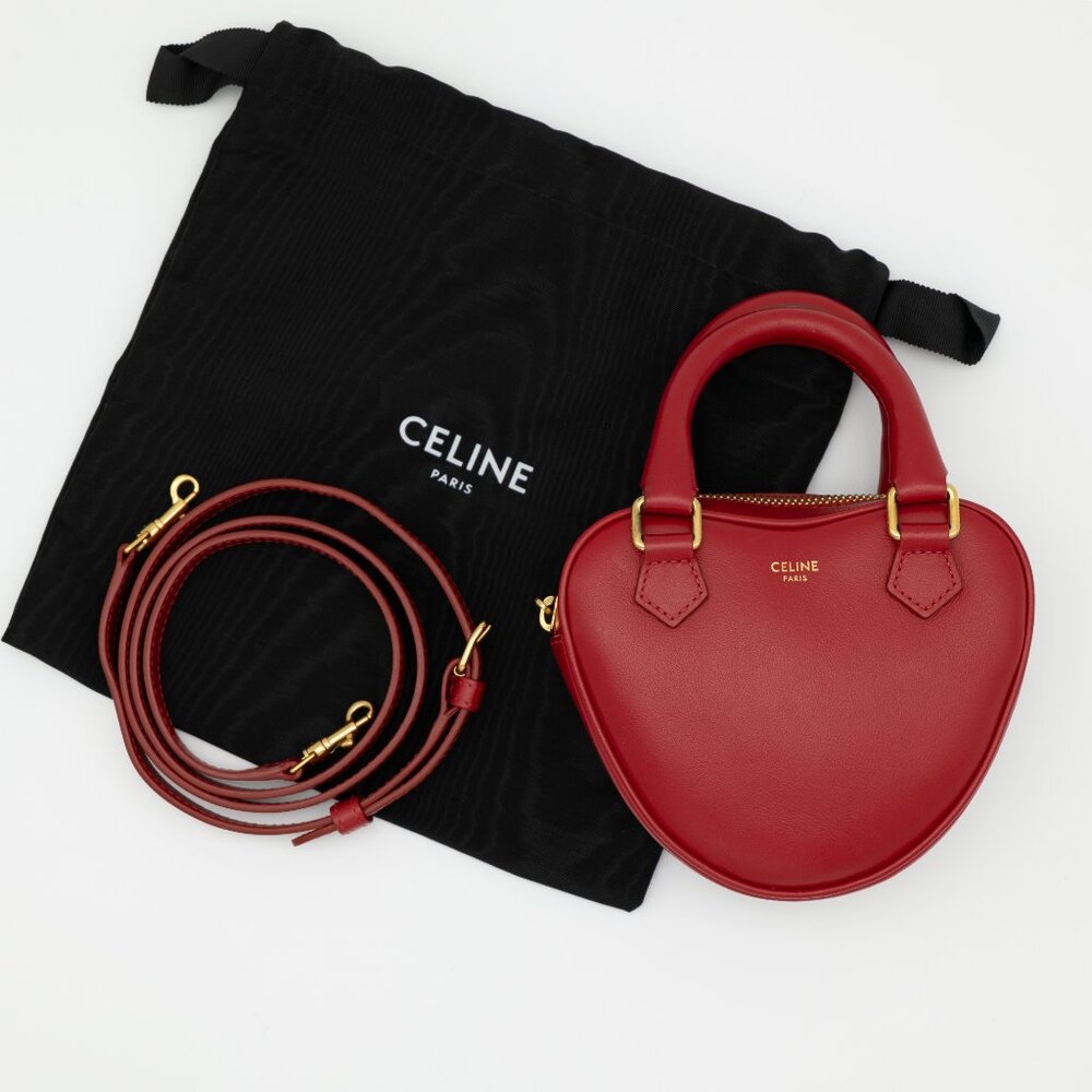 Celine Medium Heart Top Handle Micro Bag w/ Entrupy COA - Picture 2 of 12